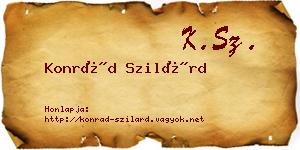 Konrád Szilárd névjegykártya