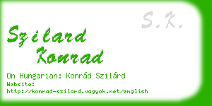szilard konrad business card