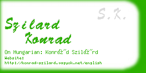 szilard konrad business card